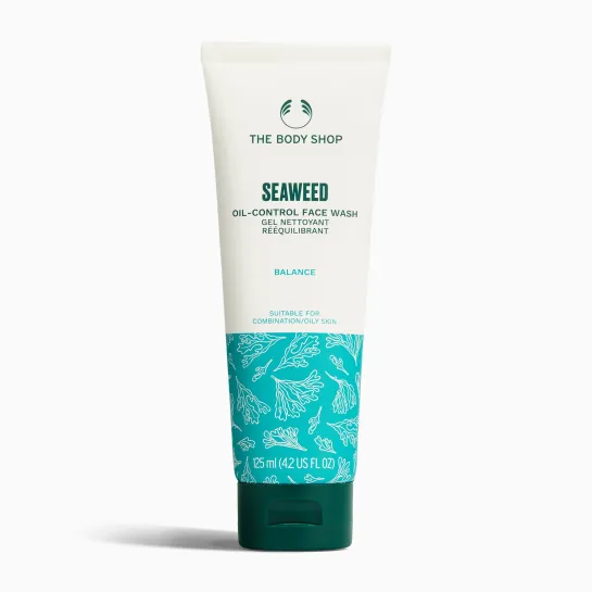 The Body Shop Seaweed Oil-Control Face Wash 125 ML on clean white background