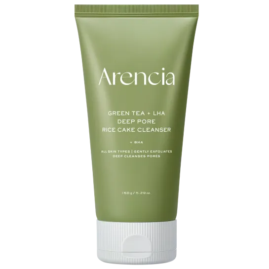 Arencia Green Tea + LHA Deep Pore Rice Cake Cleanser, 5.07 fl oz