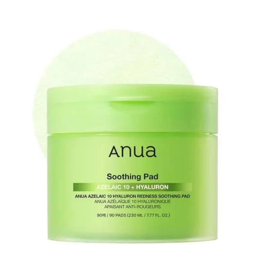پد تونر آزلائیک اسید درصد و هیالورون آنوا ضد جوش و تسکین دهنده پوست Anua Azelaic Hyaluron Redness Soothing Pad