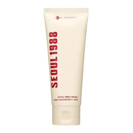 کرم موسین حلزون % و برنج کی سکرت تسکین دهنده و مرطوب کننده قوی پوست -SECRET SEOUL 1988 Cream Snail Mucin % +