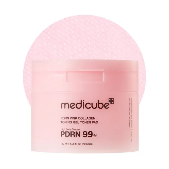 پد تونر ژلی و کلاژن مدی کیوب Medicube Pink Collagen Toning Gel Toner Pad
