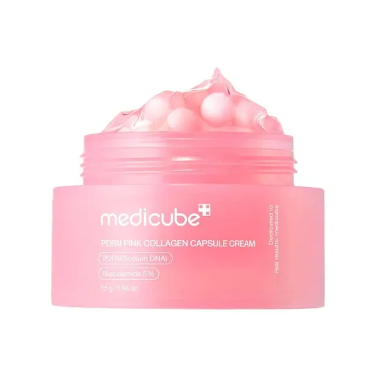کرم کپسولی کلاژن و مدی کیوب روشن کننده و ضد چروک پوست Medicube Pink Collagen Capsule Cream