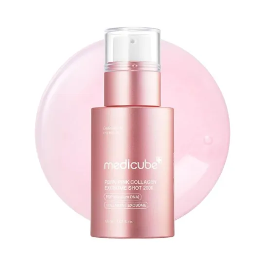 سرم اگزوزوم شات مدی کیوب ضد چروک و روشن کننده PINK EXOSOME SHOT SERUM