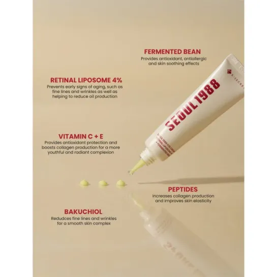 کرم دور چشم سئول لیپوزوم رتینال و بین کی سکرت -SECRET SEOUL Eye Cream Retinal Liposome 4% +