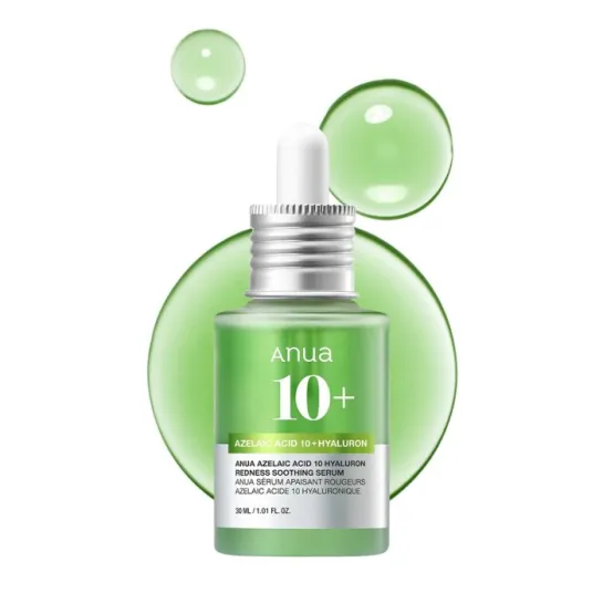 سرم آزلائیک اسید % و هیالورون آنوا تسکین دهنده و آبرسان Anua Azelaic Acid Hyaluron Redness Soothing Serum