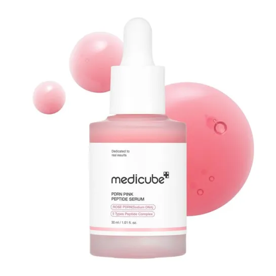 سرم صورتی روشن کننده پپتاید و مدی کیوب Medicube Pink Peptide Serum