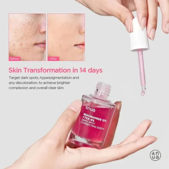 سرم ضد لک نیاسینامید % + ترانگزامیک اسید % آنوا Anua Niacinamide % + TXA %