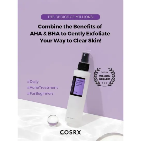 تونر لایه بردار درمانی آبرسان و شفاف کننده - کوزارکس COSRX - Clarifying Treatment Toner 150ml