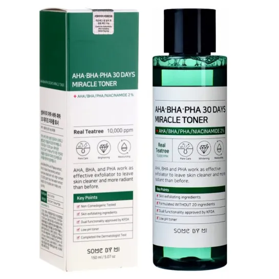 تونر ضد جوش و آبرسان روزه میراکل سام بای می Some By Mi AHA BHA PHA Days Miracle Toner 150ml