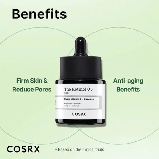 سرم روغنی رتینول . درصد کوزارکس ضد چین و چروک و آکنه COSRX The Retinol . Oil 2ml
