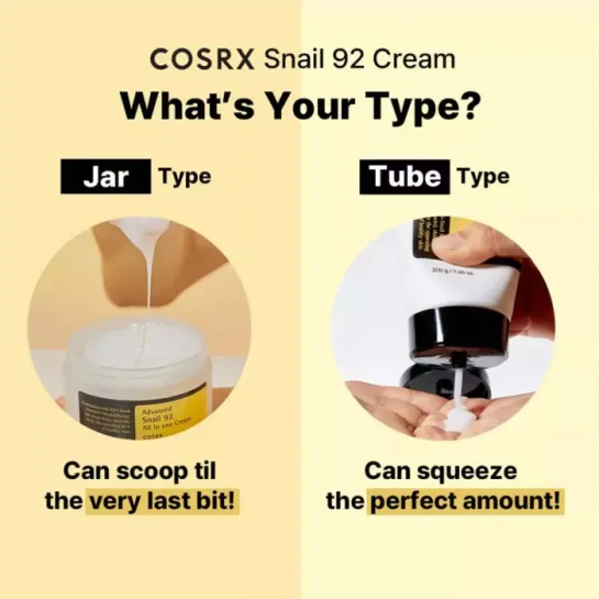 کرم تیوپی آبرسان و مرطوب کننده حلزون درصد کوزارکس COSRX Advanced Snail All In One Cream 50g