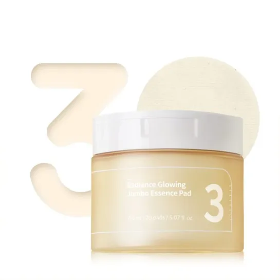 پد تونر درخشان و روشن کننده شماره نامبوزین . Radiance Glowing Jumbo Essence Pad