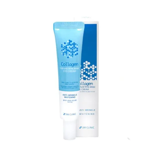 کرم دور چشم ضد چروک و روشن کننده کلاژن دبیلیو کلینیک W Clinic Collagen Natural Time Sleep Eye Cream