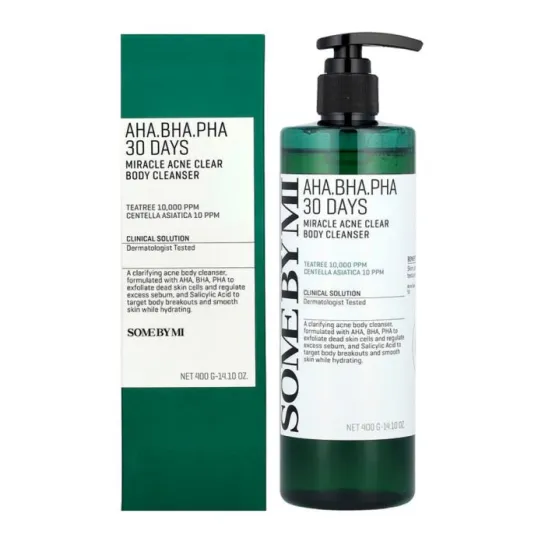 شوینده بدن ضد جوش و آبرسان روزه میراکل سام بای می SOME BY MI AHA BHA PHA days Miracle Acne Body Cleanser