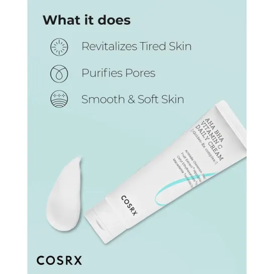 کرم مرطوب کننده روزانه - ویتامین سی کوزارکس لایه بردار و روشن کننده پوست Cosrx Refresh VITAMIN C Daily Cream 50ml