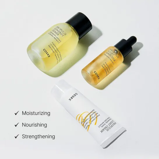 کیت مینی مرحله ای پروپولیس کوزارکس آبرسان، ترمیم کننده و ضد جوش Cosrx Honey Glow Trial Kit step