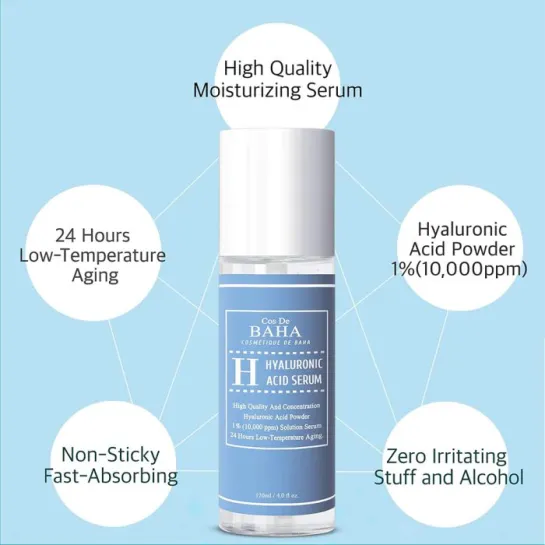 سرم آبرسان هيالورونيك اسید خالص کاز دی باها () yaluronic Acid Serum 120ml