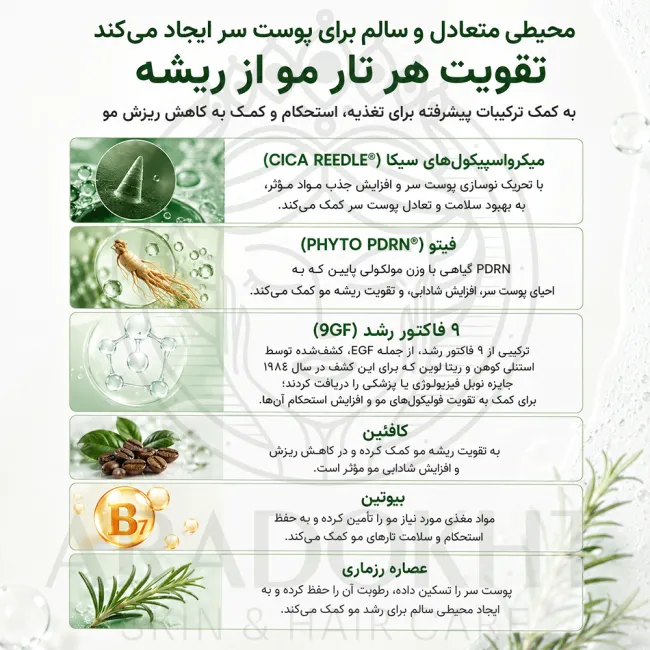 آمپول PDRN مو ریدل شات 100 وی تی کازمتیک احیا، ضد ریزش و تقویت مو