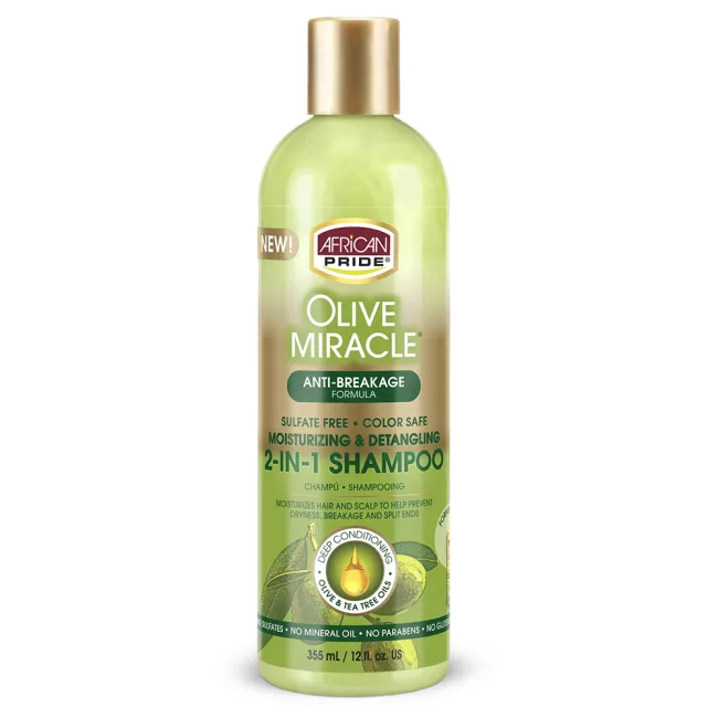 شامپو نرم کننده ضد خشکی موی فر معجزه زیتون آفریکن پراید