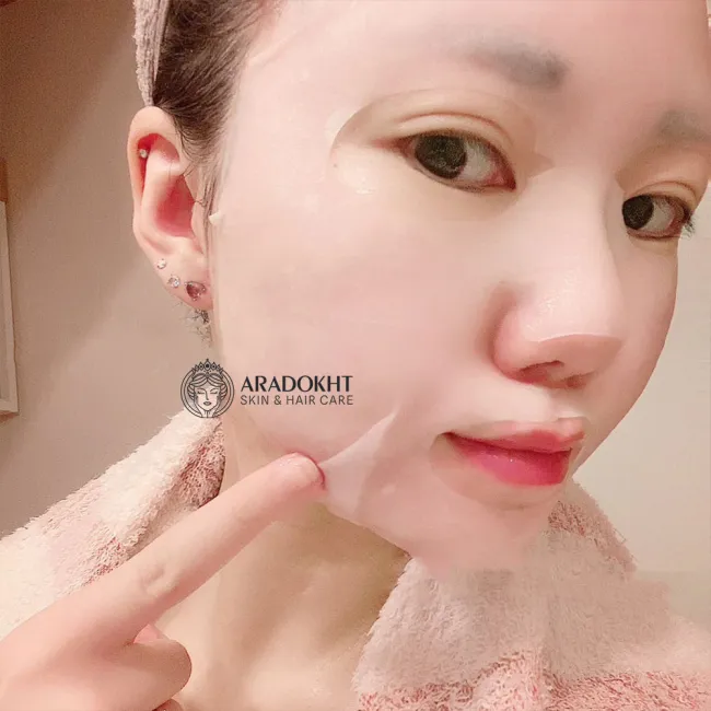 ماسک ورقه ای سرم هلو نیاسینامید آنوا روشن کننده و آبرسان پوست