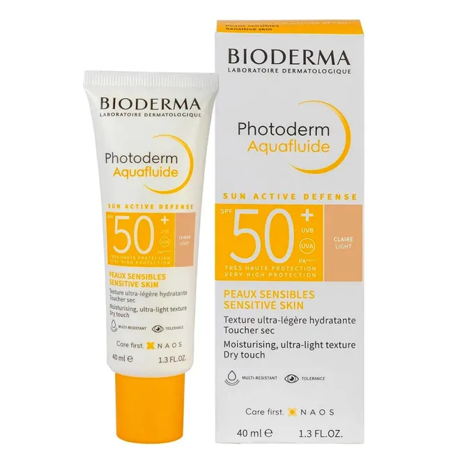 ضد آفتاب بایودرما فتودرم آکوافلویید SPF50 رنگی لایت