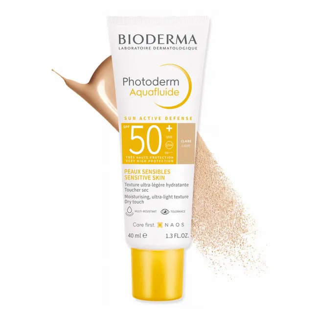 ضد آفتاب بایودرما فتودرم آکوافلویید SPF50 رنگی لایت