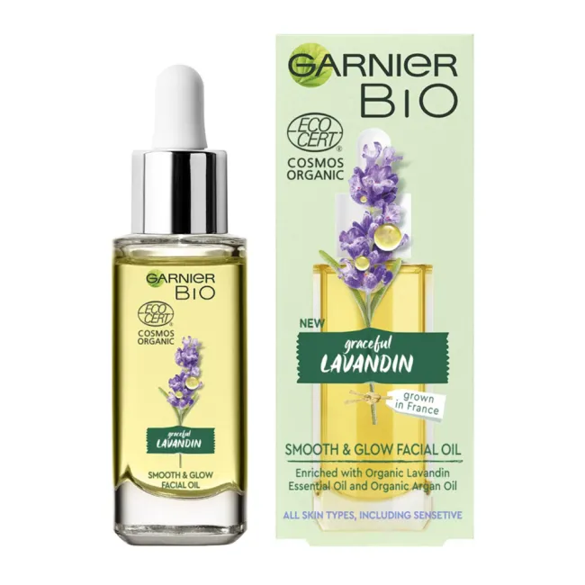 روغن ارگانیک نرم کننده صاف و درخشان کننده صورت لاوندر گارنیر