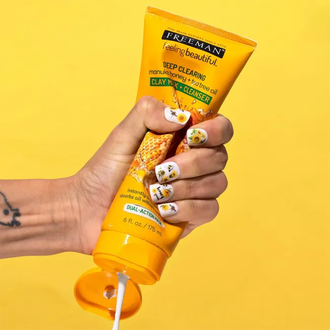ماسک صورت خاک رسی و پاکسازی کننده عسل مانوکا و روغن درخت چای فریمن