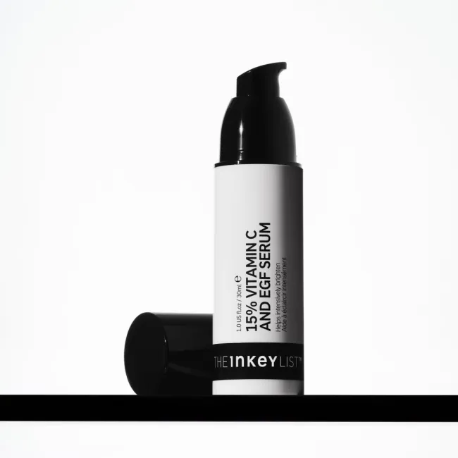 15% Vitamin C + EGF Serum on a shelf