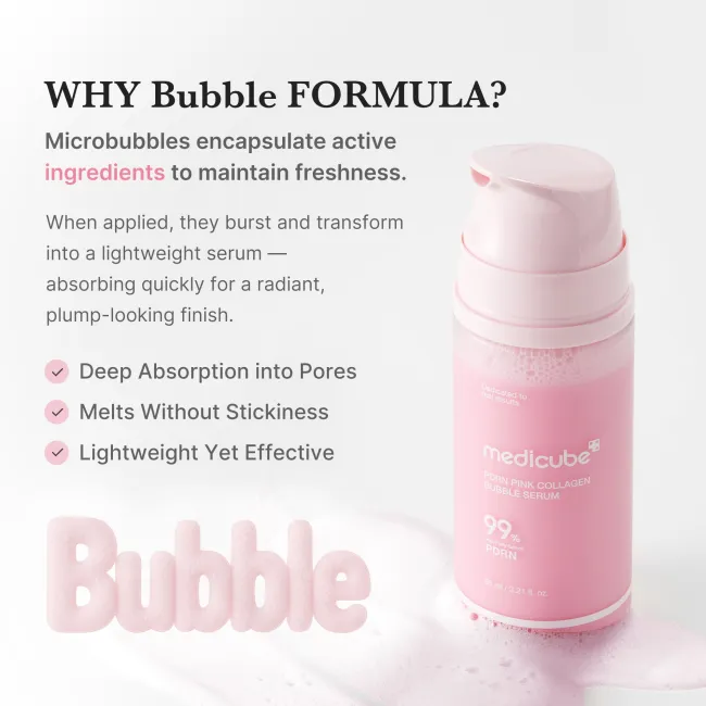 PDRN Pink Collagen Bubble Serum - medicube.us