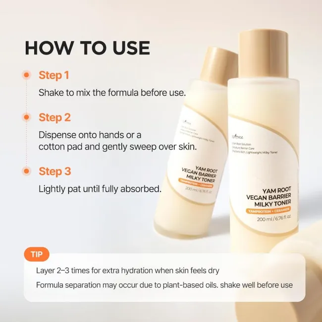 Yam Root Vegan Barrier Milk Toner 200ml
