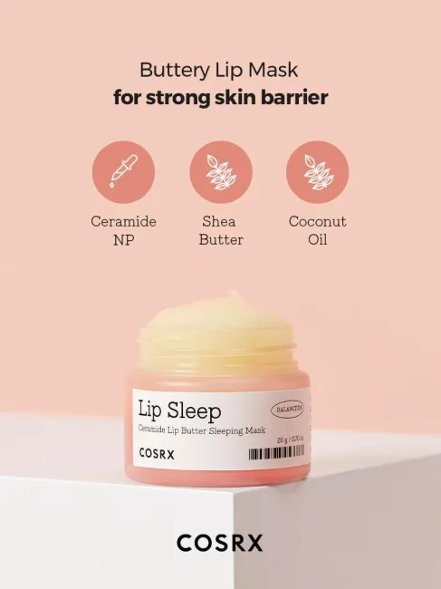 Lip Sleep - Balancium Ceramide Lip Butter Sleeping Mask - COSRX Official