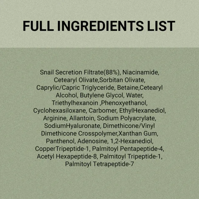 Snail Mucin 88 + Peptide Cream 100ml