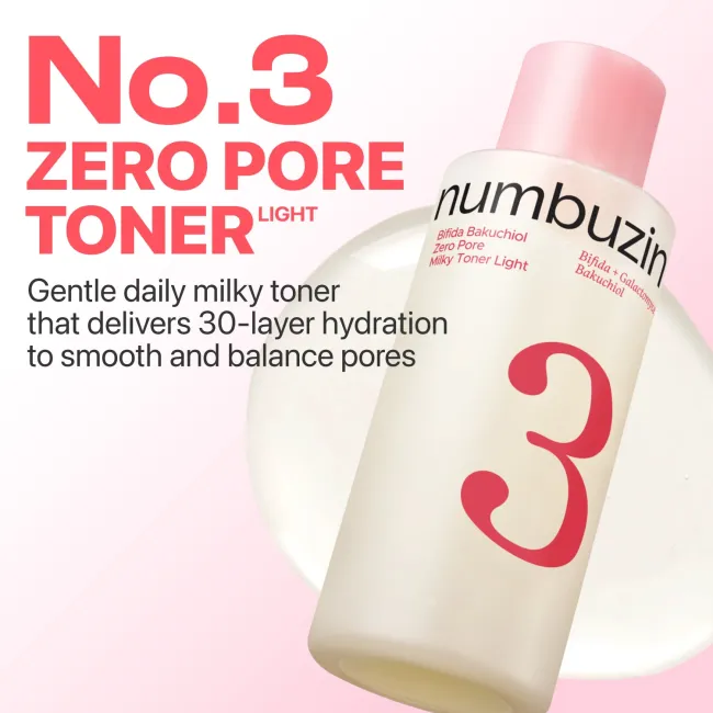 No.3 Bifida Bakuchiol Zero Pore Milky Toner Light