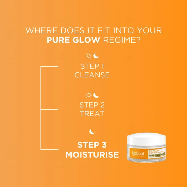Pure Glow Brightening Night Cream - Fade Out Skincare