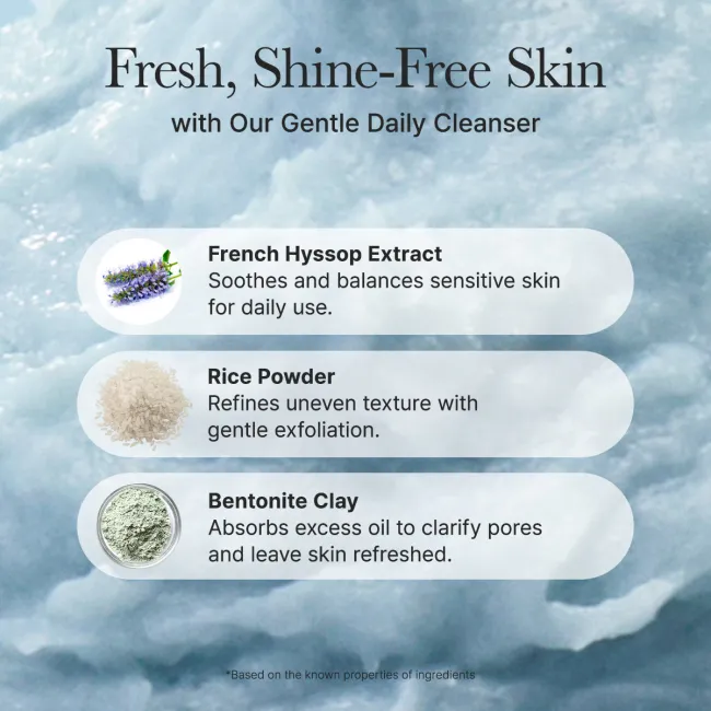 Fresh Blue Hyssop Rice Mochi Cleanser