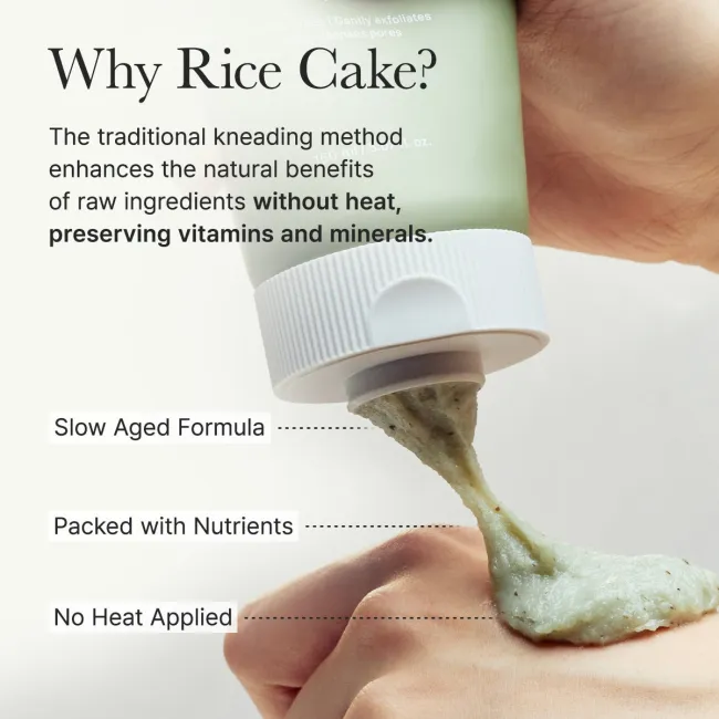 Arencia Green Tea + LHA Deep Pore Rice Cake Cleanser, 5.07 fl oz