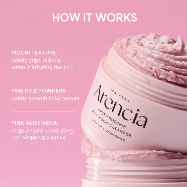 Arencia Fresh Rosehip Rice Mochi Cleanser