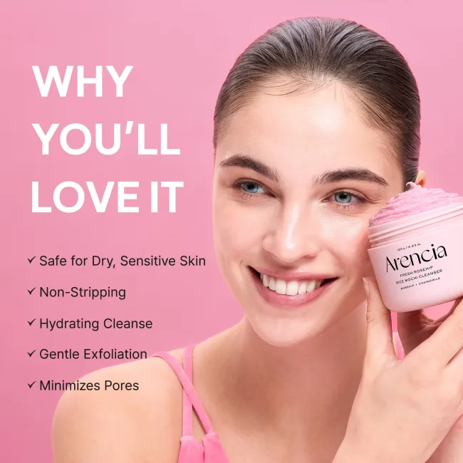 Arencia Fresh Rosehip Rice Mochi Cleanser