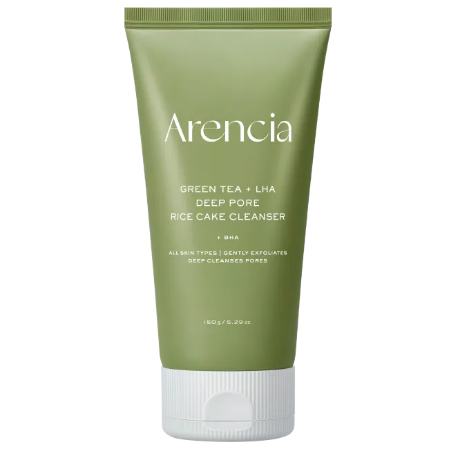 Arencia Green Tea + LHA Deep Pore Rice Cake Cleanser, 5.07 fl oz