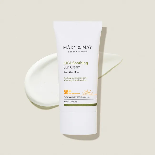Mary&May Vegan CICA Soothing Sun Cream SPF50+ PA++++