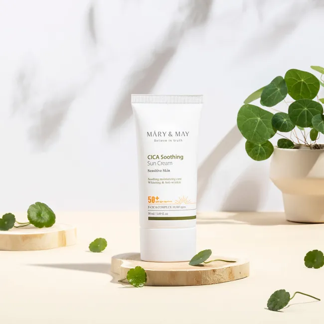 Mary&May Vegan CICA Soothing Sun Cream SPF50+ PA++++