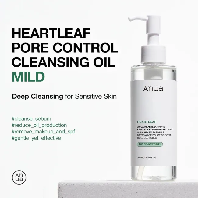Anua US Cleanser 200ml Heartleaf Pore Cleansing Oil Mild