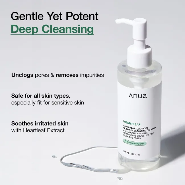 Anua US Cleanser 200ml Heartleaf Pore Cleansing Oil Mild