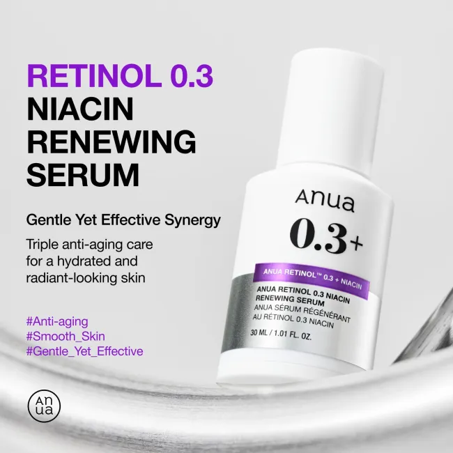 Anua US Ampoule/Serum 30ml Nano Retinol 0.3% + Niacin Renewing Serum