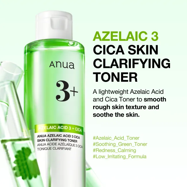 Anua US Toner Azelaic 3 Cica Skin Clarifying Toner