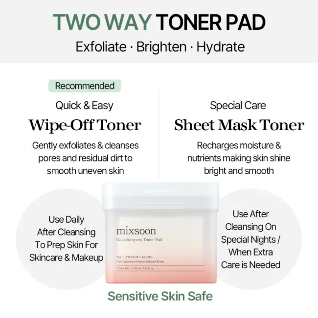 mixsoon Galactomyces Toner Pad