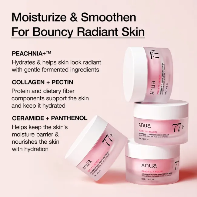 Anua Global Moisturizer Peach 77 Niacin Enriched Cream