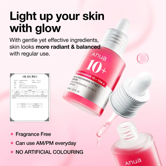 Anua US Ampoule/Serum Niacinamide 10 TXA 4 Serum for Brightening and Dark Spots