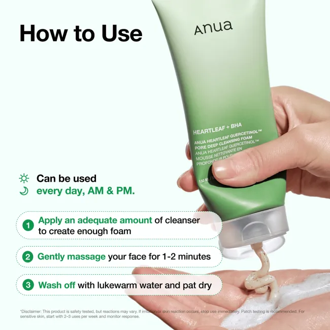 Anua US Cleanser Heartleaf Quercetinol Pore Deep Cleansing Foam